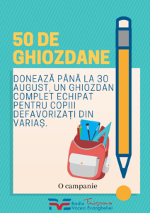 50 de ghiozdane pentru copiii defavorizați din Variaș
