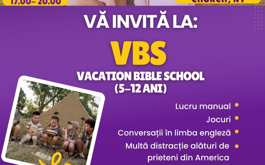 Centrul Areopagus dă startul înscrierilor pentru programul Vacation Bible School